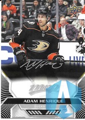 2019-20 UD MVP Adam Henrique #85 SILVER Script Auto Ducks